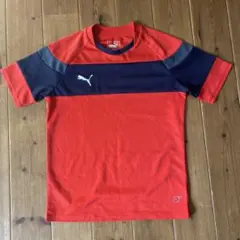 PUMA Tシャツ 140 赤 メッシュ　DRY CELL サッカー