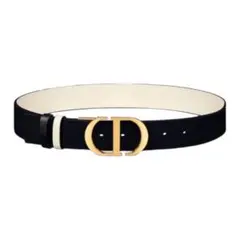 Dior 黒白リバーシブルレザーベルト ゴールドCDロゴ 2106800432213-1.jpg