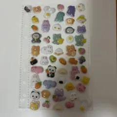 カラフルなキャラクター立体シールセット　ボンボンドロップ