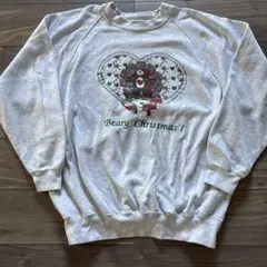 80s　USA製　SANTEE　ビンテージ　スウェット　くま　可愛い　USA製