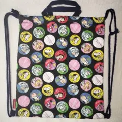 【美品】スヌーピー キルティング ナップサック 体操着袋