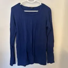 COMME CA ISM レディース 長袖 Lサイズ ネイビー