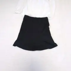 【CECIL McBEE/セシルマクビー】ひざ丈スカート『S』ブラック　ｙ2ｋのサムネイル