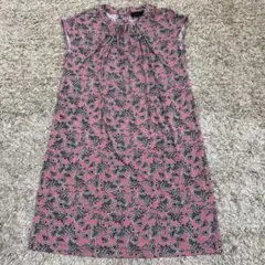 【美品✨️】TALBOTS ジャージーノースリーブロングワンピース　ペイズリー柄