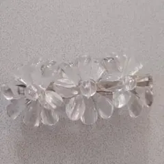 クリスタル風花形ヘアクリップ