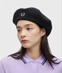 FREDPERRY フレッドペリー　ウールベレー帽　ブラック