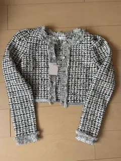 【新品】NICE CLAP ツイード風クロップドジャケット