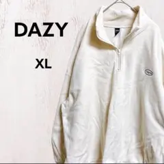 DAZY ハーフジップ トレーナー XL クリーム色 トップス