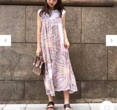 新品タグ付き✨　グレースコンチネンタル　キャミソールワンピース　総柄　マキシ丈