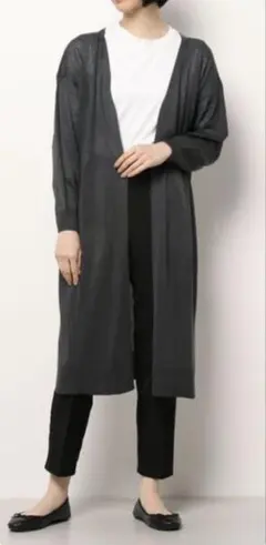 新品⭐️Samansa Mos2 チャコール カーディガン フリーサイズ