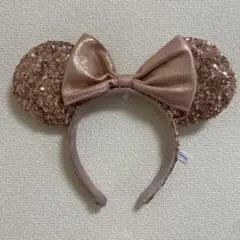 ディズニー　ミニー　カチューシャ　スパンコール　ピンク