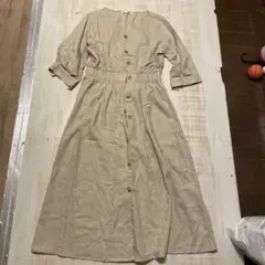 Sheena Del Ray ベージュ シャツワンピース　M