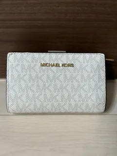き*こ様 MICHAEL KORS ホワイト 二つ折り財布