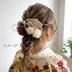 髪飾り【6432】ドライフラワー　結婚式　成人式　卒業式　七五三　前撮　振袖　袴