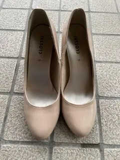 CLOSSH ベージュ 中ヒールパンプス M