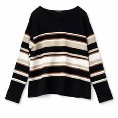 ESPRITMUR エスプリミュール 暖色ボーダーニット L オフィス