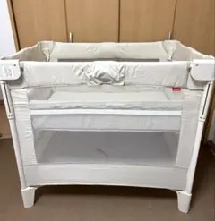 【美品】Apricaココネルエアー　ミルクホワイト アップリカ（Aprica） ココネルエアー AB ベビーベッド ホワイトグレー