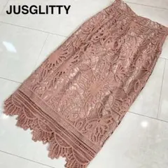 【美品】JUSGLITTY ジャスグリッティ　レース　タイト　ロングスカート