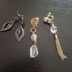 エレガントクリスタルタッセルイヤリング