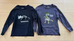 グローバルワーク　ロングTシャツ2枚セット 恐竜　スパンコール　130cm