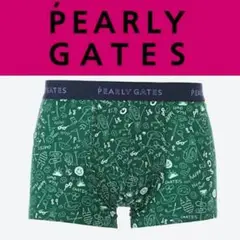新品☆PEARLYGATESパーリーゲイツ　落書き柄プリントボクサーパンツM　緑