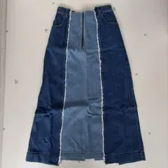 LEPSIM デニムスカート セミフレア バイカラー 切り替え