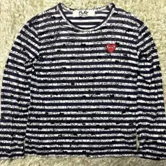 希少 プレイコムデギャルソン シンプソンズ コラボ ロンT カットソー ボーダーのサムネイル