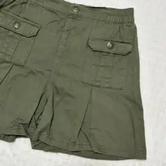 GOOD LUCK ポケット付きハーフパンツ オリーブ