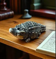 真鍮　ワニ　置物　オブジェ　ペーパーウエイト　かわいい　インテリア