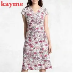 未使用に近い♡ Kayme 琉球紅型 なでしこ ギャザーワンピース 9