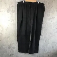 Y5637古着　無地パンツ　パジャマパンツ　黒　90s Y2K