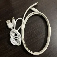 ホワイト USB充電ケーブル 2本