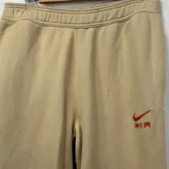 NIKE ナイキ スウェット パンツ ボトム リブ ロゴ ベージュ カジュアル