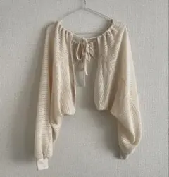 古着　アイボリー　ボレロ