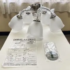 オーデリック シーリングライト ランプ 5灯 磨りガラス 天井 照明器具 新品
