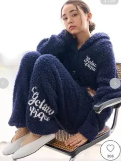 ジェラートピケ♡HOLIDAY ジェラートスノーベアジャガードロングパンツ