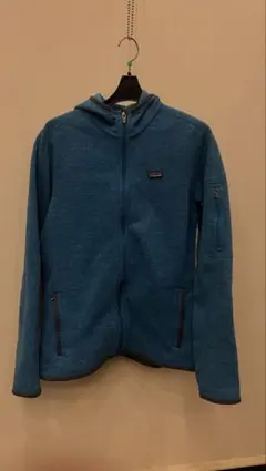patagonia フリースジャケット フード付き ターコイズブルー