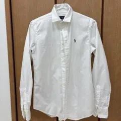 Ralph Lauren スリムフィット ホワイトシャツ　マルチカラーポニー