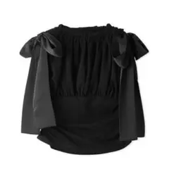 ＊タグ付き＊LILY BROWN ショルダーリボンプルオーバー　リリーブラウン