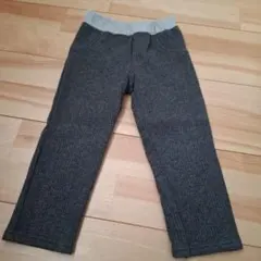 ダークグレー リブ編み 長ズボン