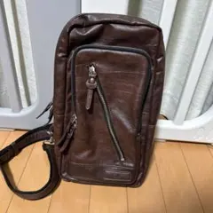 フジタカ 定価2万900円 レザーベルトポーチ ウエストバッグ 牛革シザー