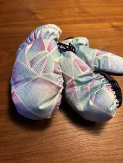 キッズ用幾何学模様ミトン手袋　雪遊び用