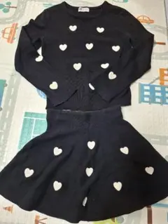 H&M　エイチアンドエム　セットアップ　　　　 　ハート　ニット