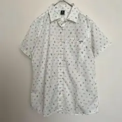 mont-bell モンベル　半袖シャツ　葉っぱ　鳥　Lサイズのサムネイル