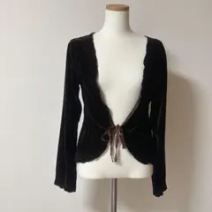 NEO森ガール フェアリーグランジ y2k カーディガン ベロア