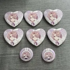 学園アイドルマスター GiGO ハート型缶バッジ 特典ミニ缶バッジ 有村麻央