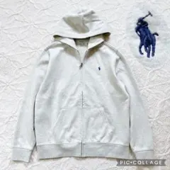 現行タグ　ポロラルフローレン　ポニー刺繍　パーカー　グレー　XL フード