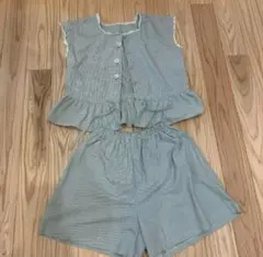 グリーンチェック キャミソール・ショートパンツセット❣️再値下❣️