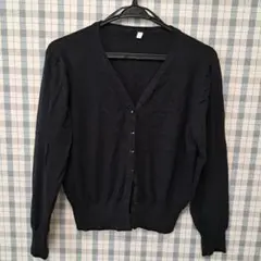黒のVネックカーディガン LLサイズ レディース
