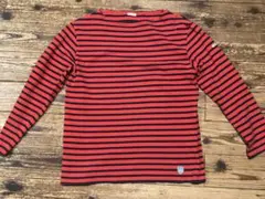 Orcival バスクシャツ　赤　ストライプ ロンT 古着